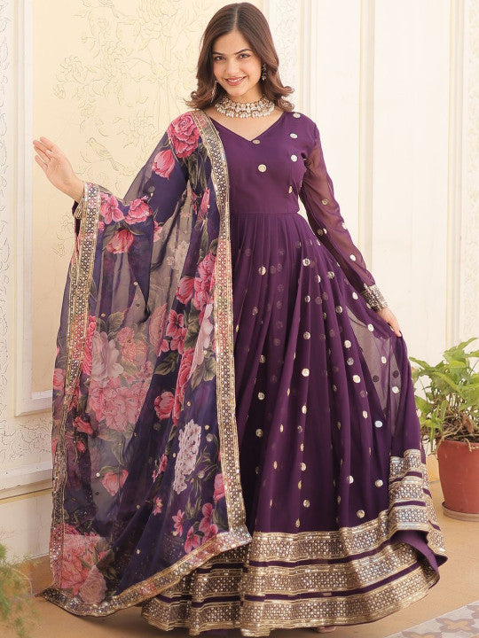 Women Floral Printed Regular Kurta with Pyjamas & With Dupatta