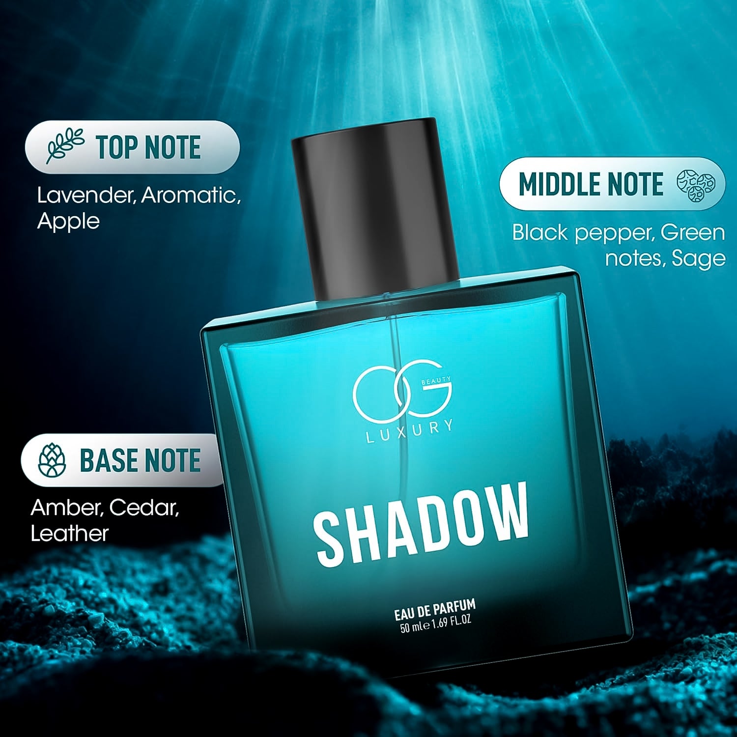 OG Luxury Shadow Eau de Parfum 50 ML – Premium Long-Lasting Masculine Fragrance for Office, Parties & Daily Wear