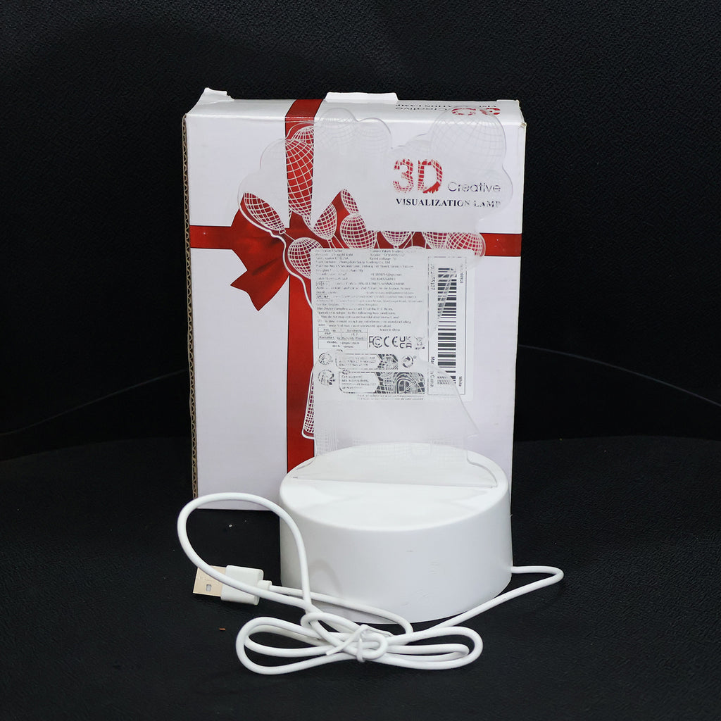 3D Illusion LED Night Lamp – House & Balloons Design Acrylic Table Light | USB Powered Decorative Lamp for Bedroom, Living Room & Kids Room