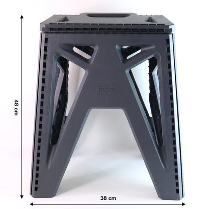 Supermom Comfort Multi-Purpose Folding Stool – Heavy Duty Portable Plastic Stool for Home, Office, Kitchen &amp; Outdoor Use (18 Inch)