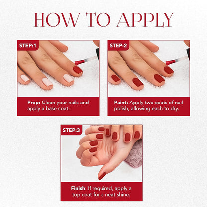 OG Beauty Red Carnival Matte Nail Paint + FREE Assorted Nail Paint