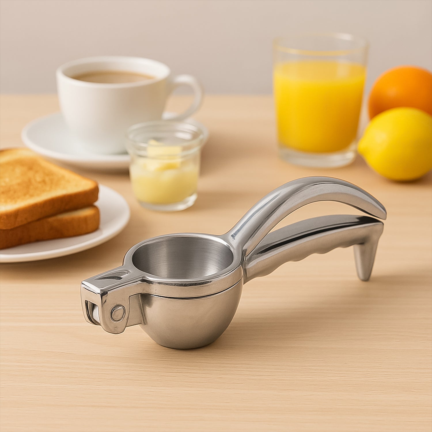 Aluminum Lemon Squeezer – Heavy Duty Manual Citrus Juicer for Fresh Lemon Juice Extraction (1 Pc)
