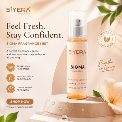 Sigma Fragrance Mist Body Spray Enriched With Aloe Vera Gel (100 Ml)