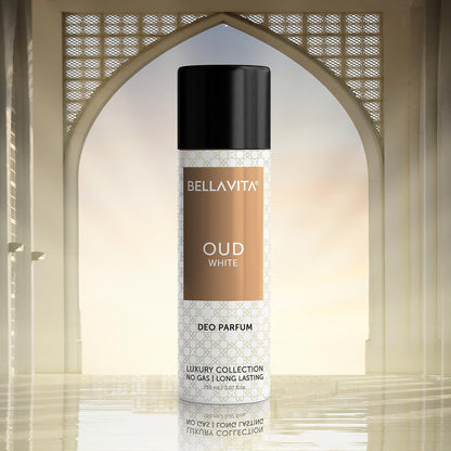 Bellavita Oud White Deo Perfume Body Spray For Men  Women 150 Ml