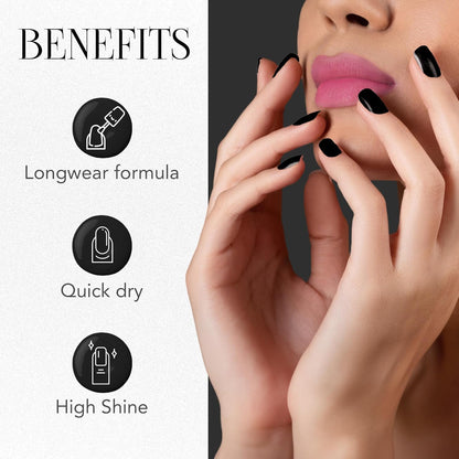 OG Beauty Black Beauty Gel Nail Polish + FREE Assorted Nail Paint